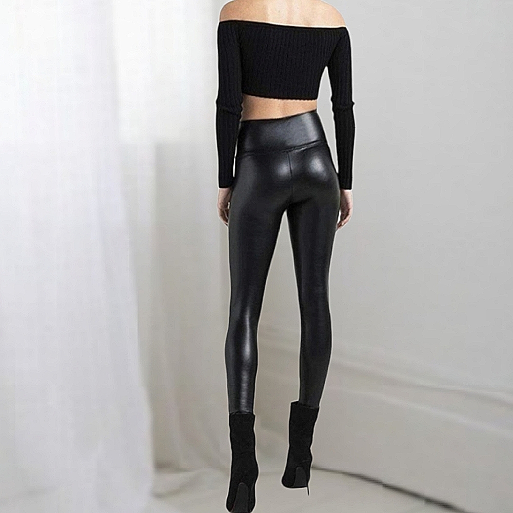 SKINNY FAUX LEATHER PANTS - Picture 8 of 10
